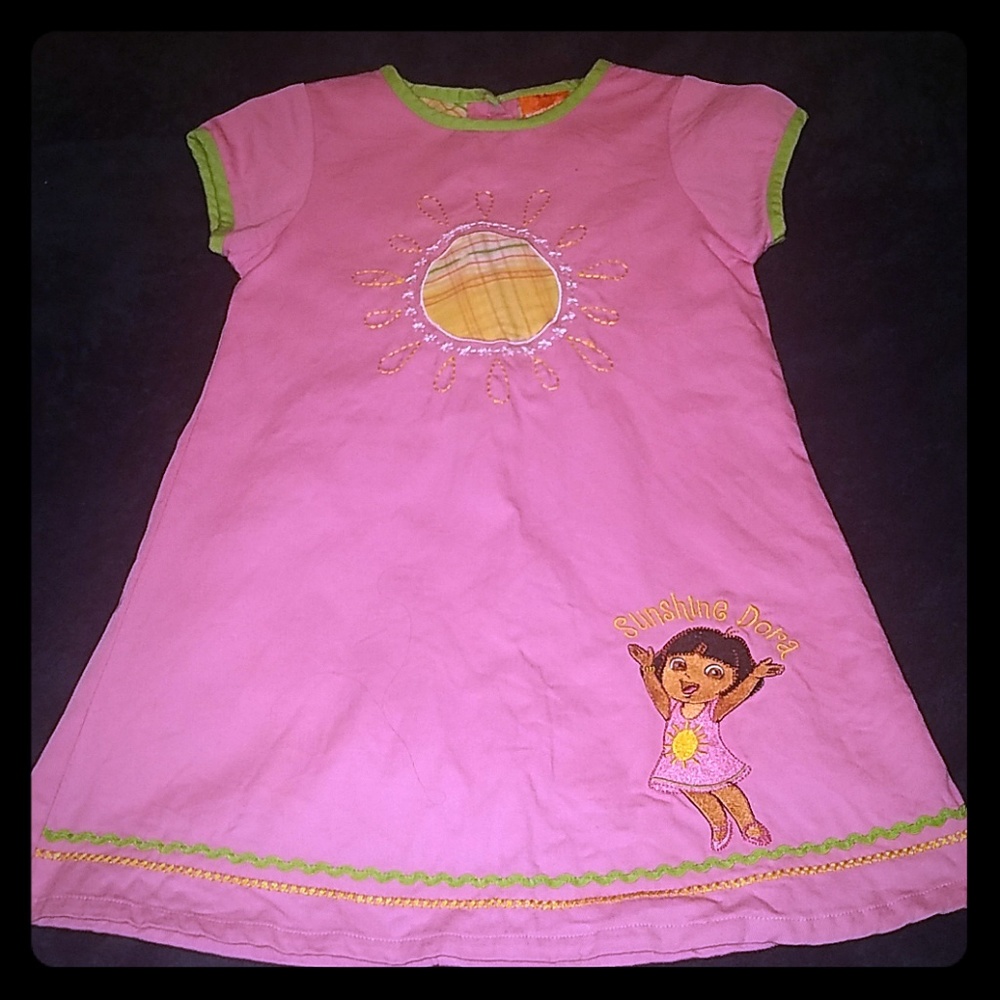 Girls Dora pink dress